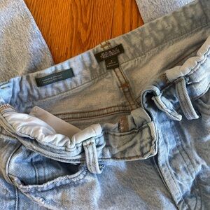 Light Blue Acid Wash Jeans, 90s style, Size 2, distressed denim